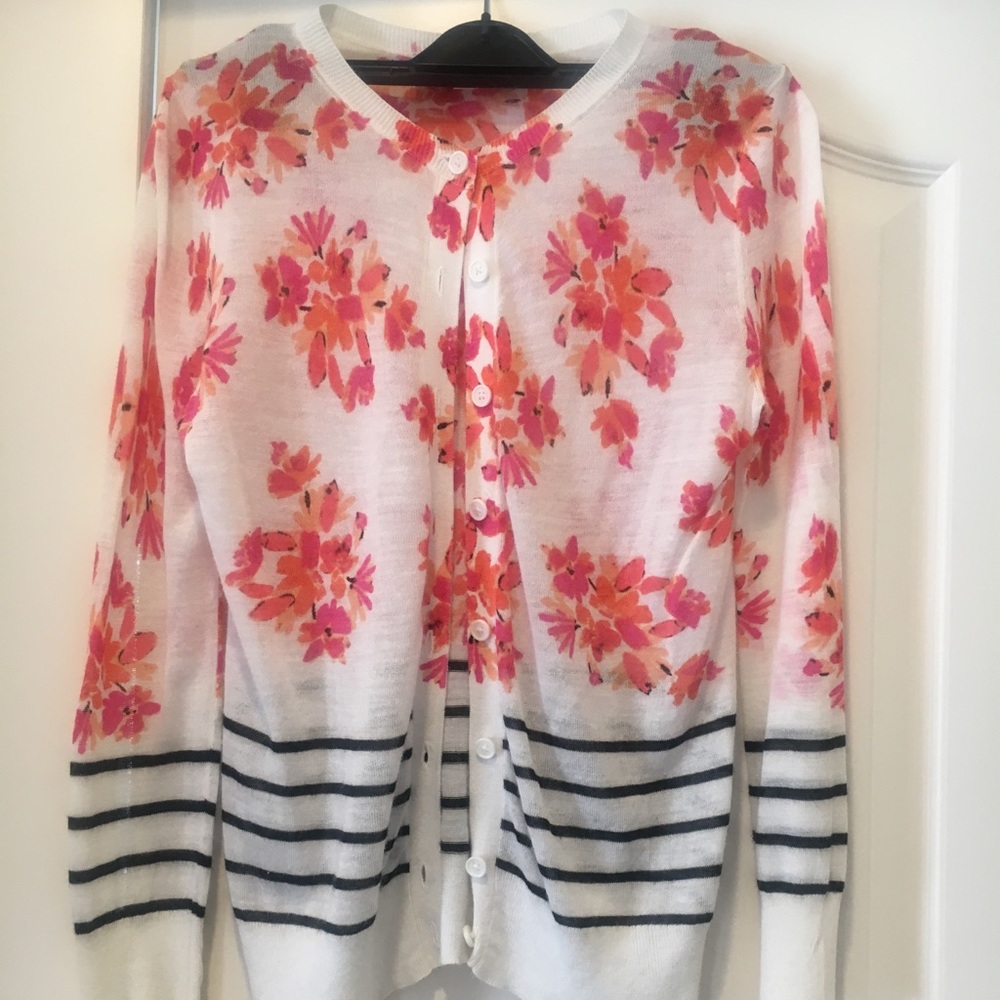 Peach floral sweater